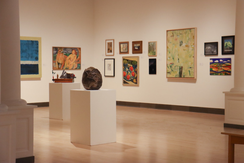 <p>Installation of the 2022 Benefit Art Auction Exhibition</p>