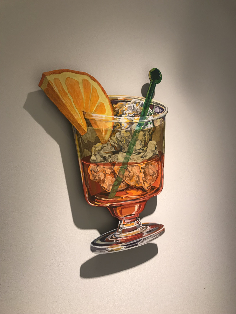 <p>George Gogas, <span class="italic">M-M Cocktail: Ingredients: 1 Part Missoula Air, 1 Part Milltown Water,&nbsp;</span>1990, acrylic on masonite, MAM Collection, gift of the artist, copyright the artist.</p>