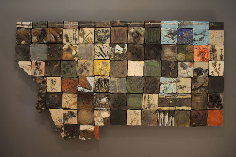 <p>Stephen Braun, <span class="italic">A Montana Legacy</span>, 2011, raku ceramics, approx. 4 x 6 feet, Missoula Art Museum Collection, purchased in part with support from Virginia Moffett, DanWeinberg, and Roger Barber, 2014.01, copyright the artist.</p>